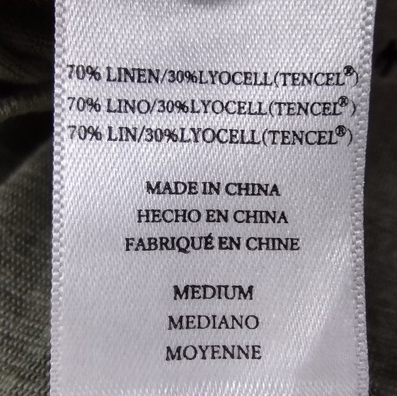 Rails Linen Cara V-neck Slub Knit Tee Womens M Sage Cactus Print Boho Retro 90s - Picture 9 of 9